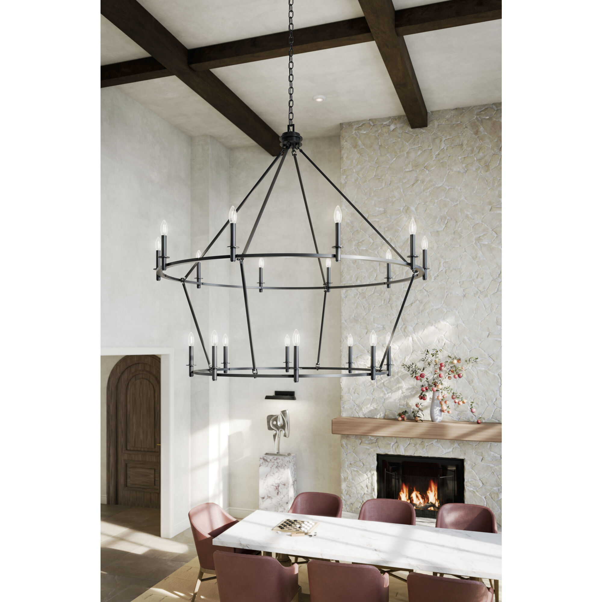 Two tier chandelier black 2025